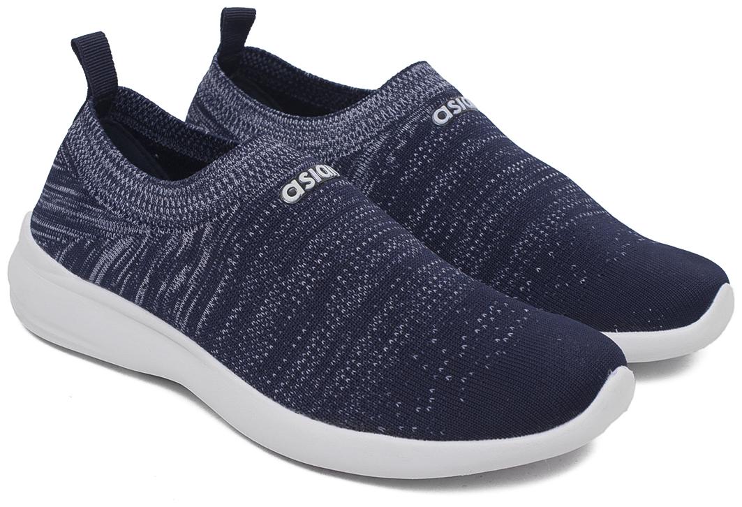 

Asian Women ELASTO-01(L)Cblue Walking Shoes ( Blue )