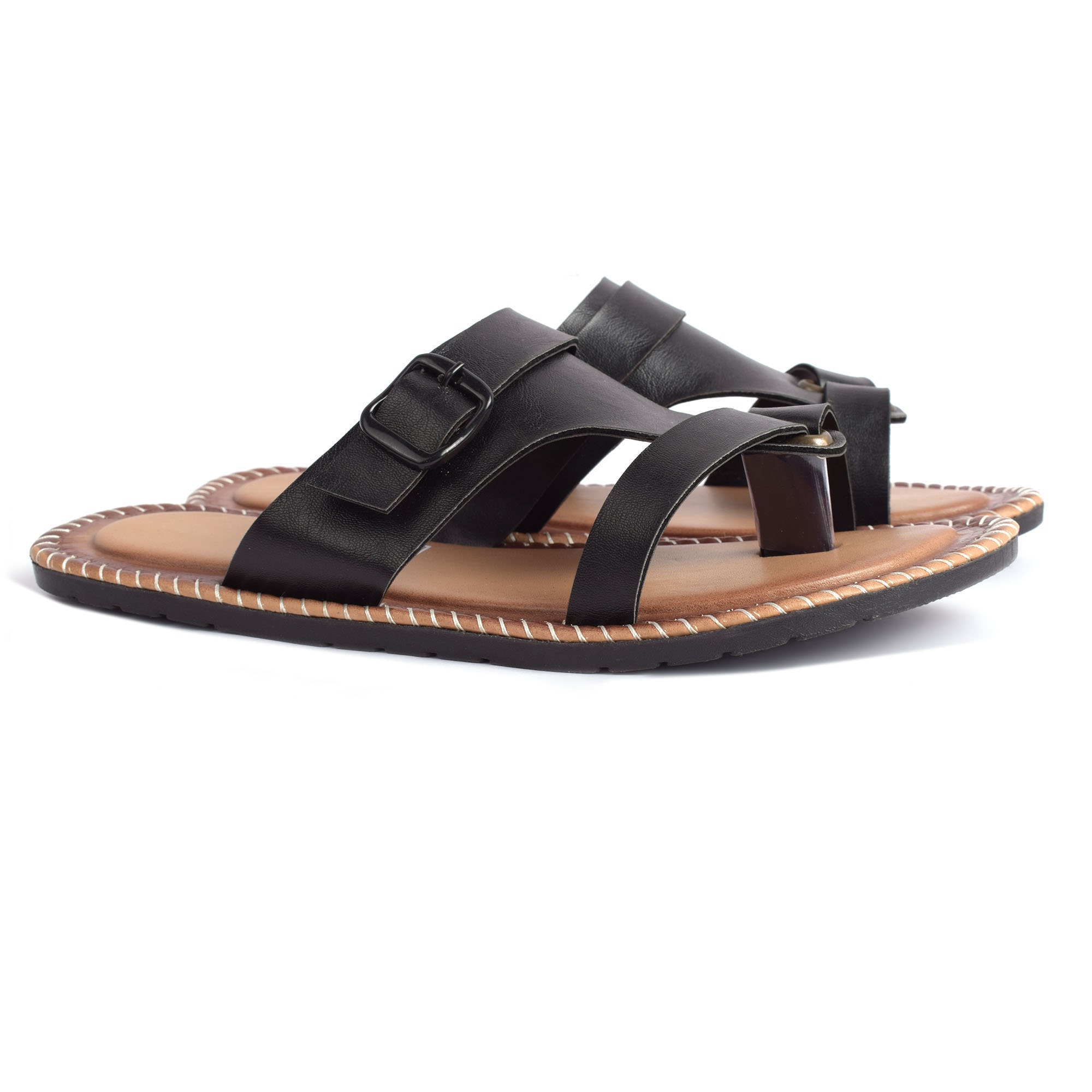 

ASTC Men Black Synthetic Slippers