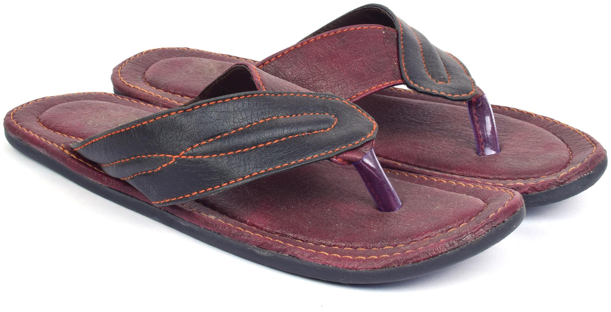 

ASTC Men Maroon Synthetic Leather Slippers
