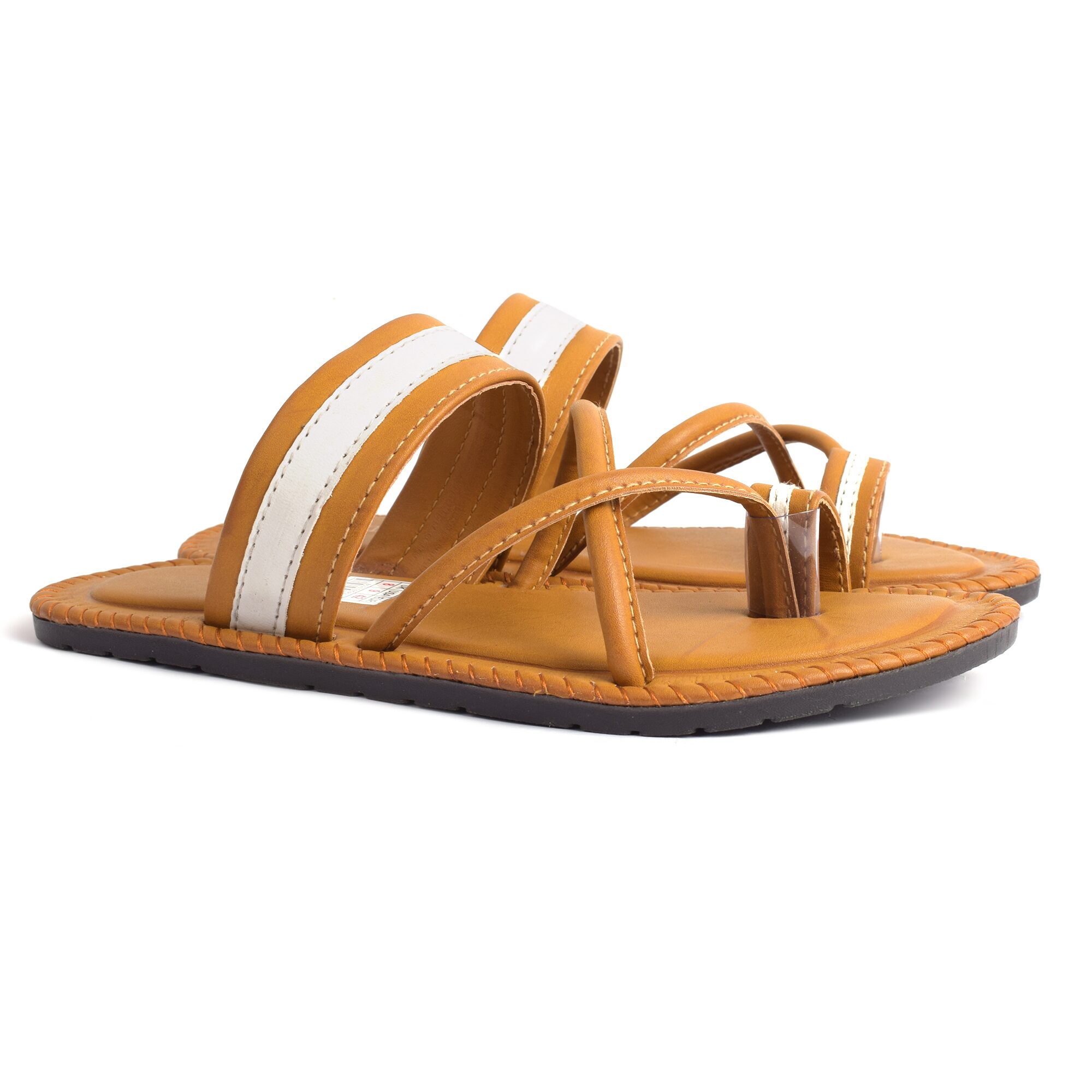 

ASTC Men Tan Synthetic Slippers