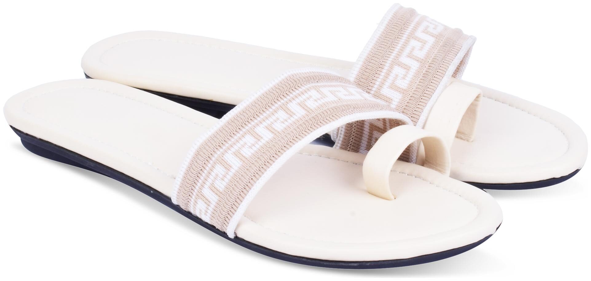 

ASTC Women Cream One Toe Flats
