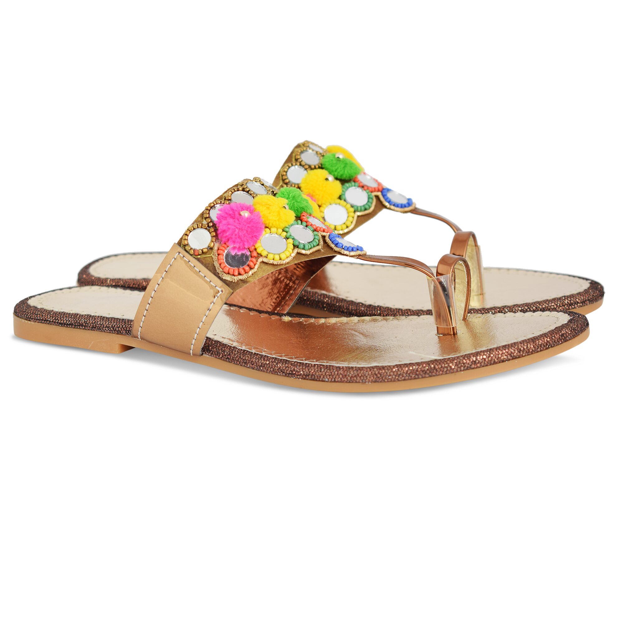 

ASTC Women Copper Open Toe Flats