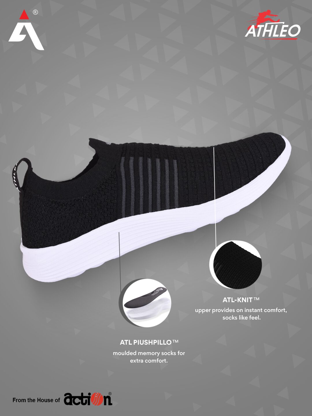 

Action Men ATG-47 Running Shoes ( Black )