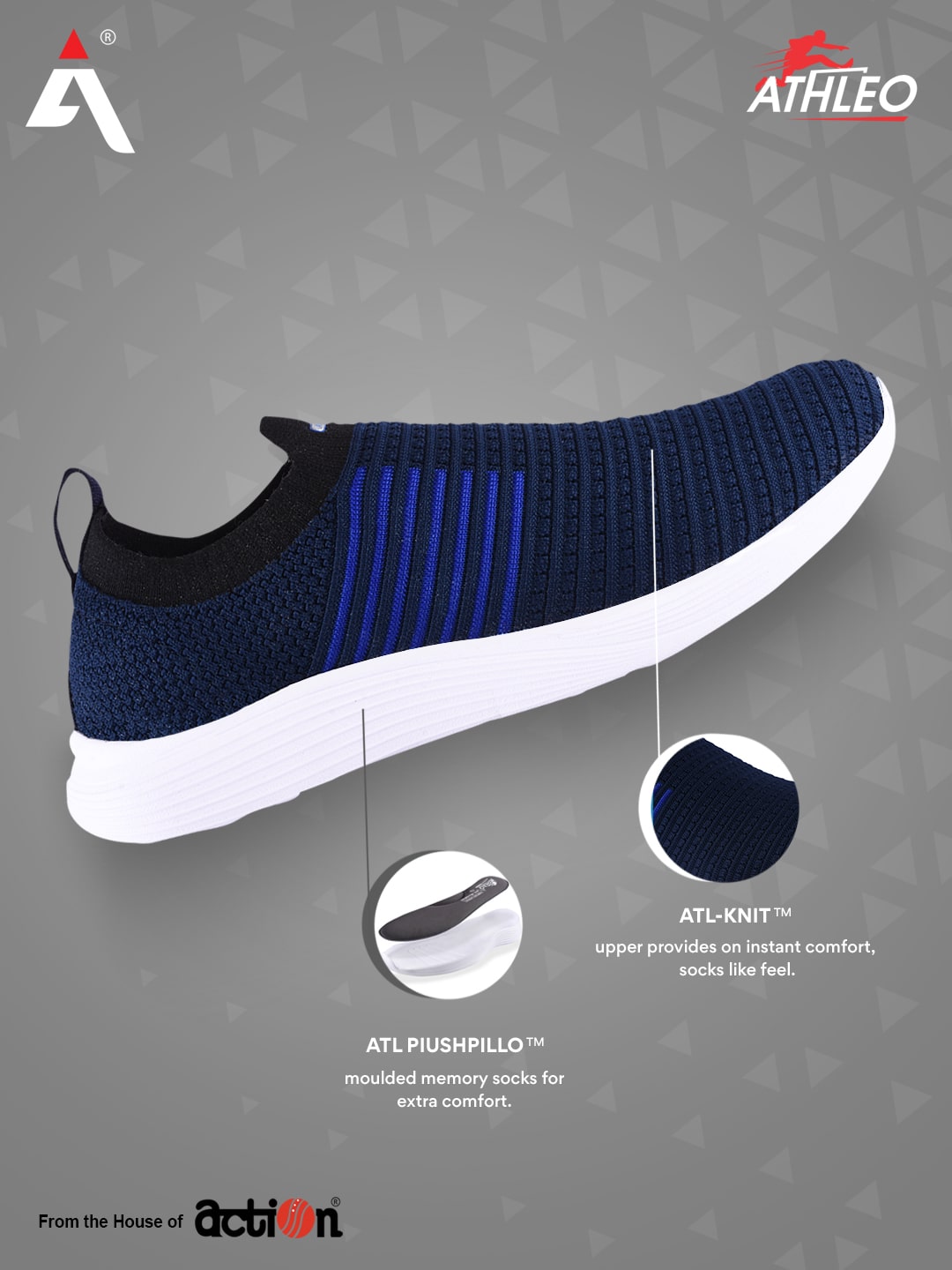 

Action Men ATG-47 Running Shoes ( Navy Blue )