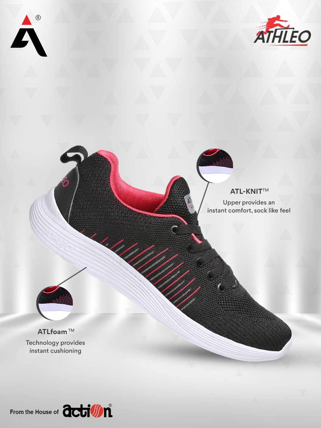 

Action Women ATL-40 Running Shoes ( Black )
