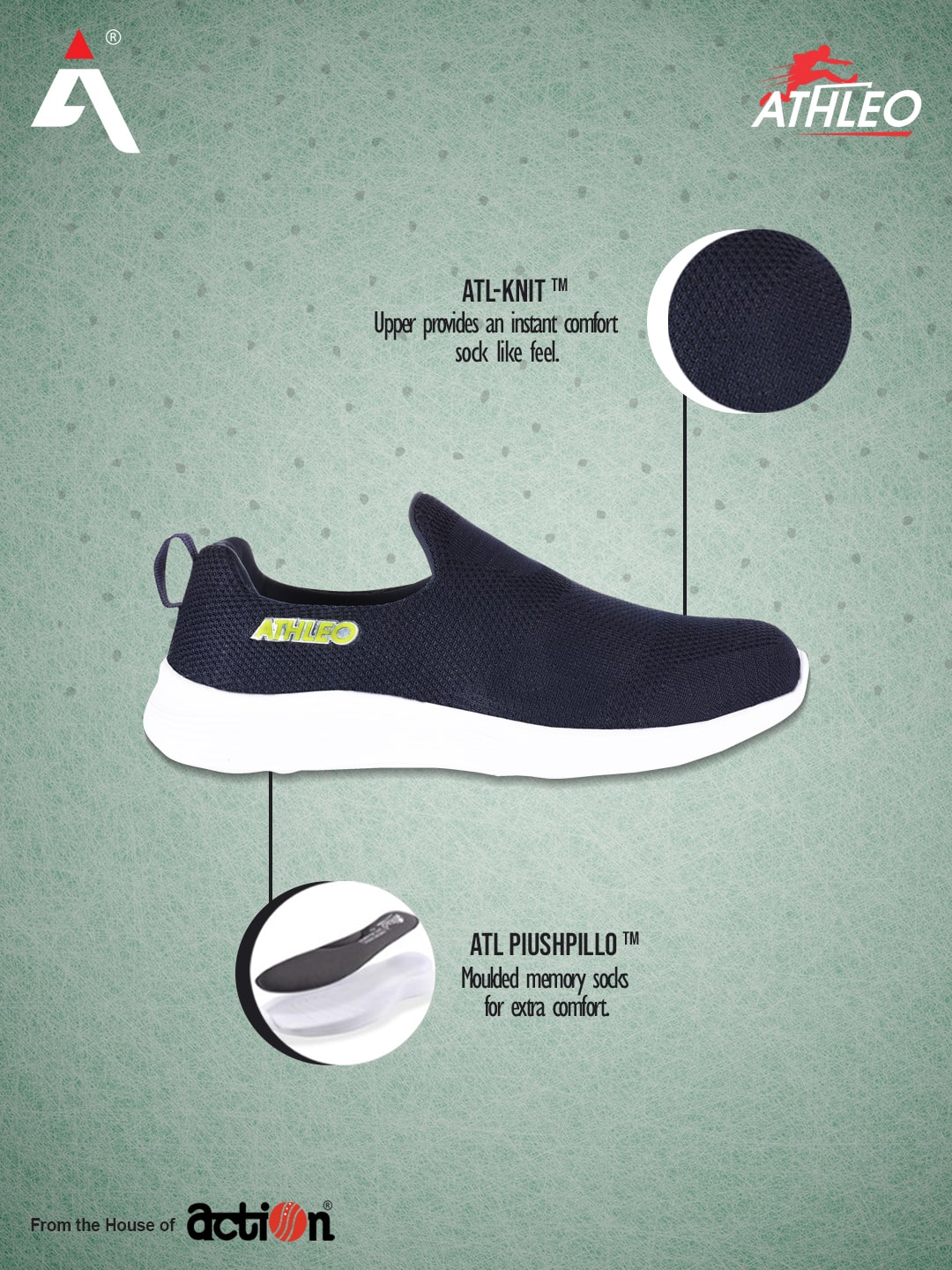 

Action Men Athleo Running Shoes ( Black )