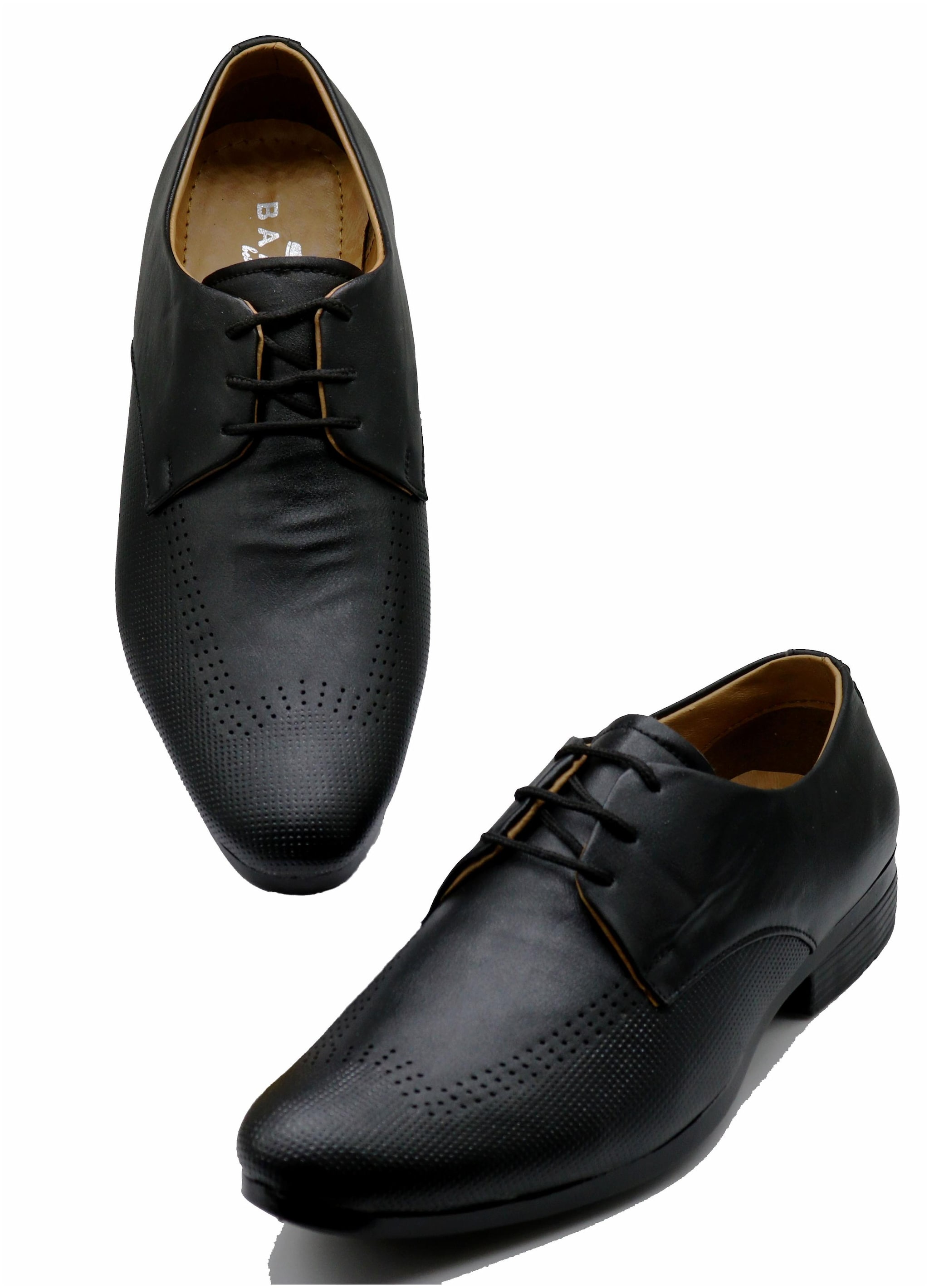 

BAADRI Men Black Derby Formal Shoes - T JEY102