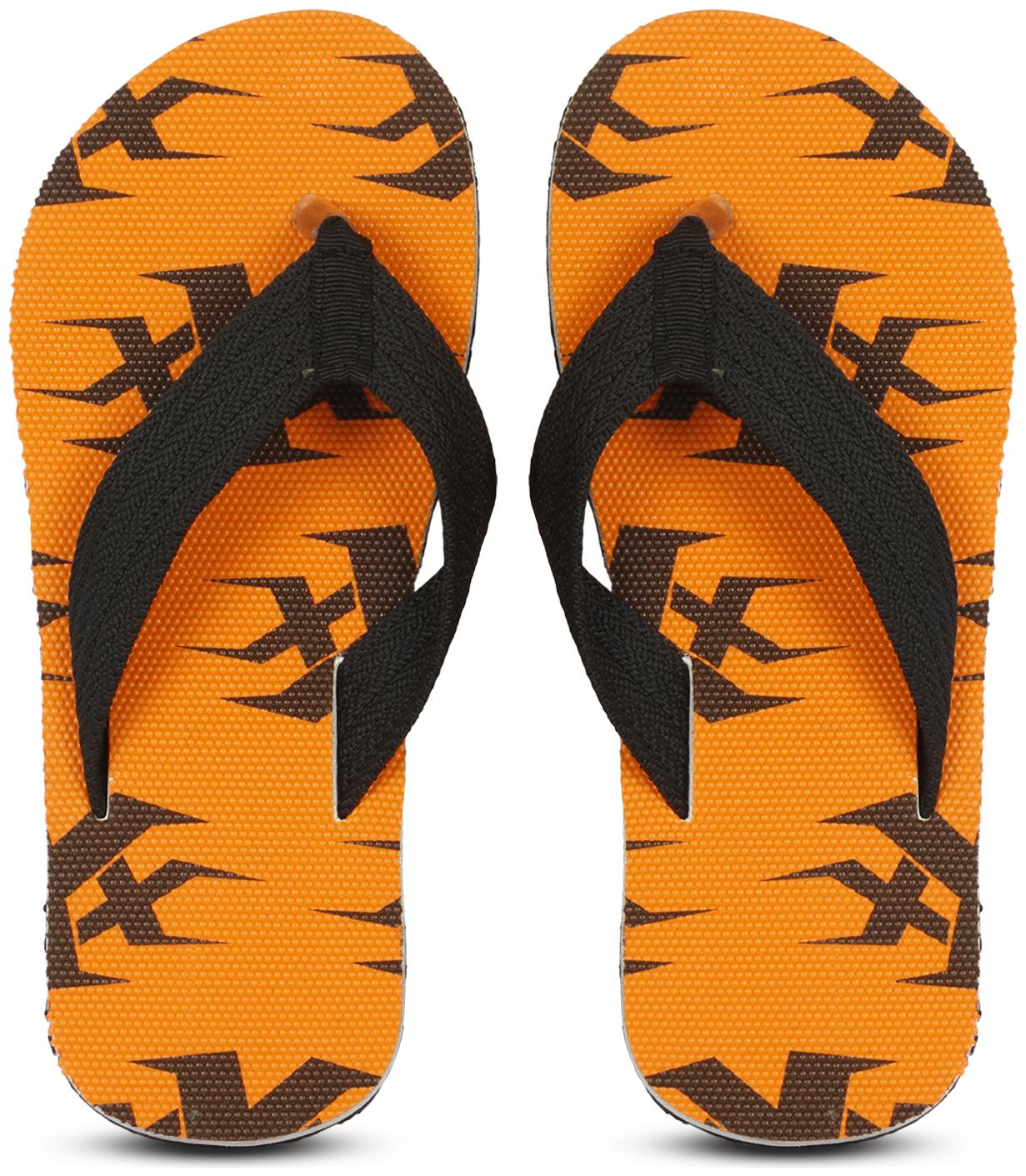 

Bachini Men Orange Black Indoor Slippers - 1 Pair