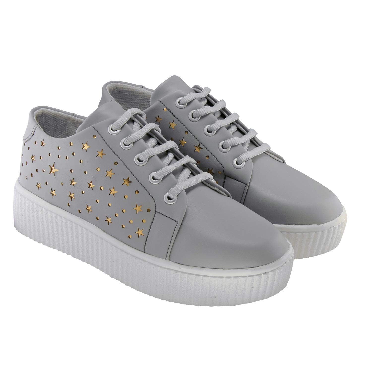 

Banjoy SHOES Women Grey Sneakers