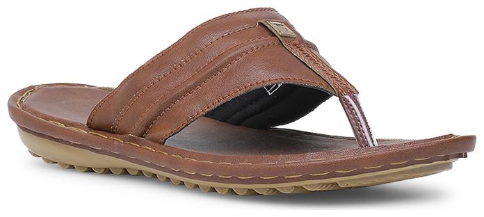 

Bata Mens Tan Slippers Flip-Flops