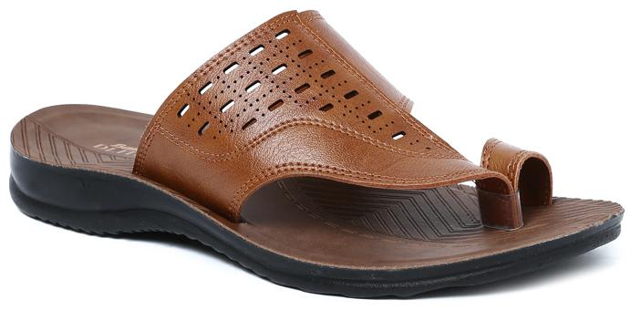 

Bata Mens Tan Slippers Flip-Flops