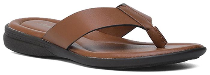 

Bata Mens Tan Slippers Flip-Flops