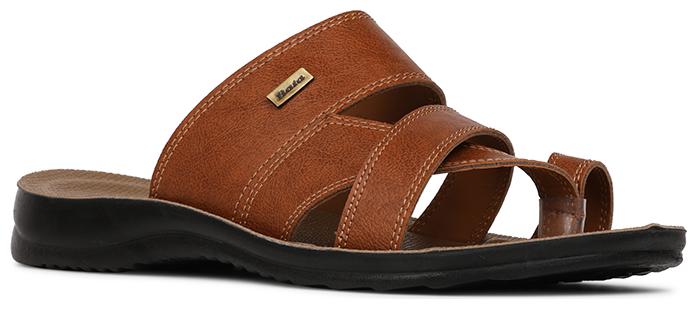 

Bata Mens Tan Slippers Flip-Flops