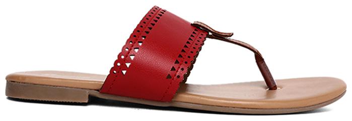

Bata Women Red T-Strap Flats