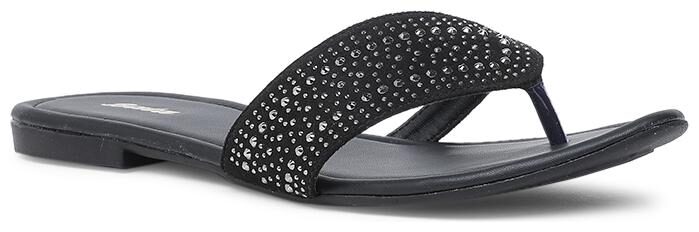 

Bata Women Black T-Strap Flats