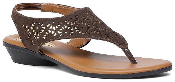 

Bata Women Beige T-Strap Flats