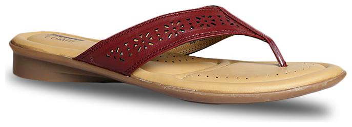 

Bata Women Red T-Strap Flats