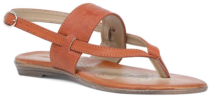 

Bata Women Beige T-Strap Flats