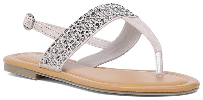 

Bata Women Silver T-Strap Flats