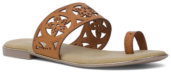 

Bata Women Brown One Toe Flats
