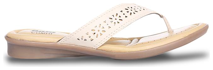 

Bata Women Beige One Toe Flats