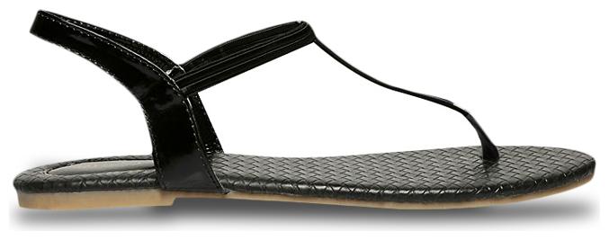 

Bata Women Black T-Strap Flats