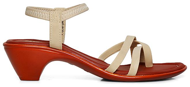 

Bata Women Beige Heeled Sandals