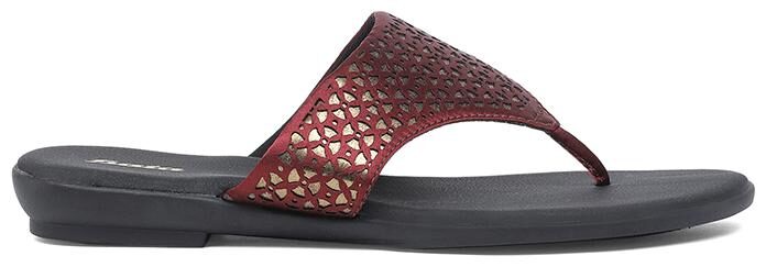 

Bata Women Maroon Open Toe Flats