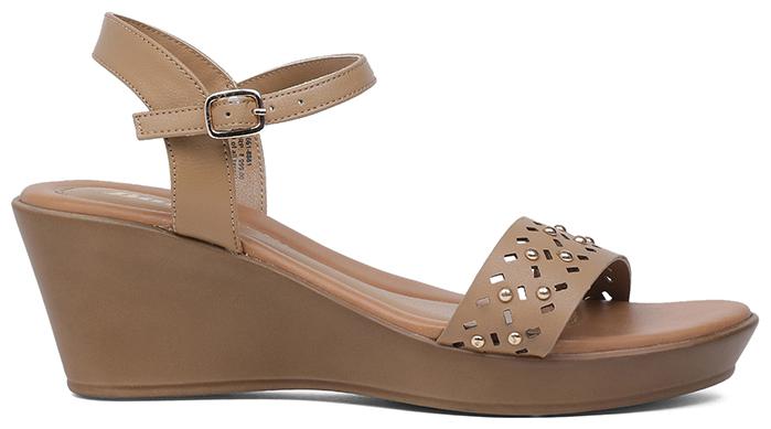 

Bata Women Beige Heeled Sandals