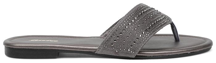 

Bata Women Grey Open Toe Flats