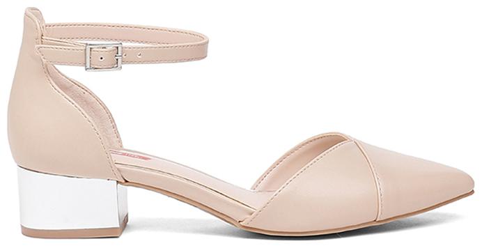 

Bata Women Beige Heeled Sandals