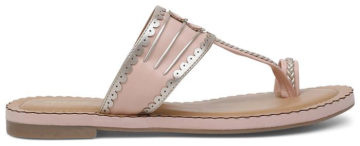 

Bata Women Pink Open Toe Flats