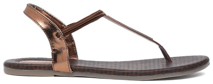 

Bata Women Brown T-Strap Flats