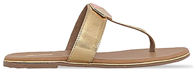 

Bata Women Gold Sandals