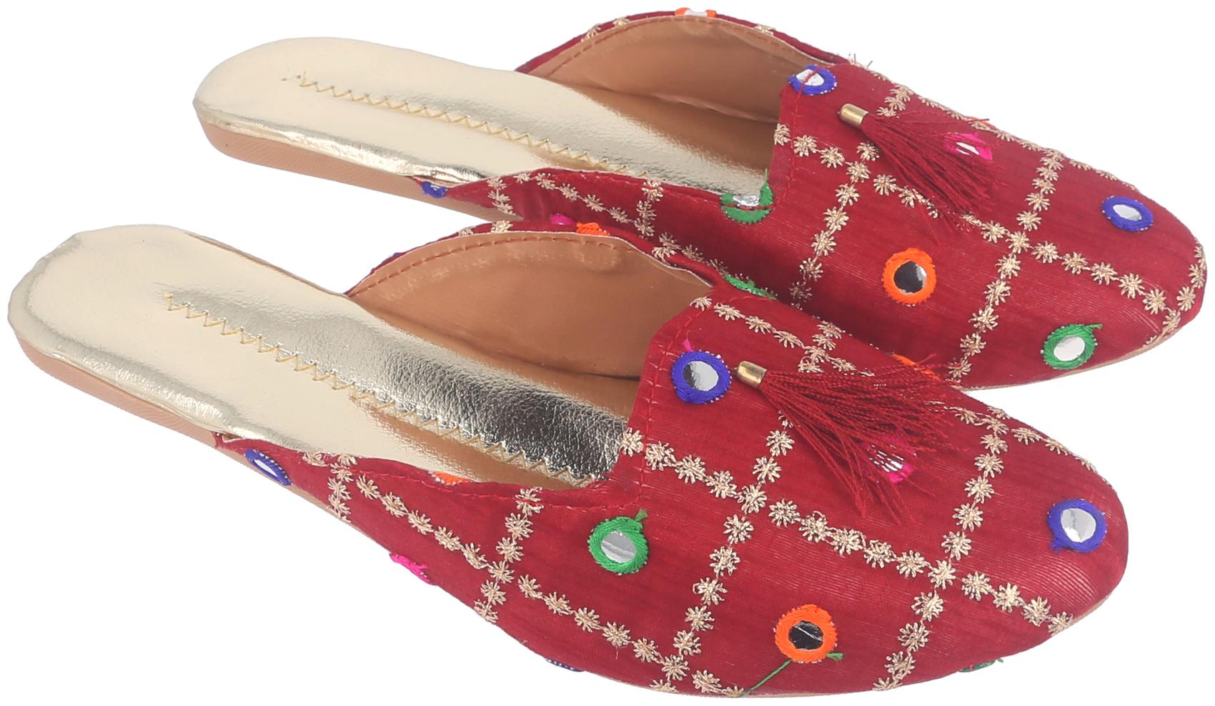 

Be You Women Maroon Mules