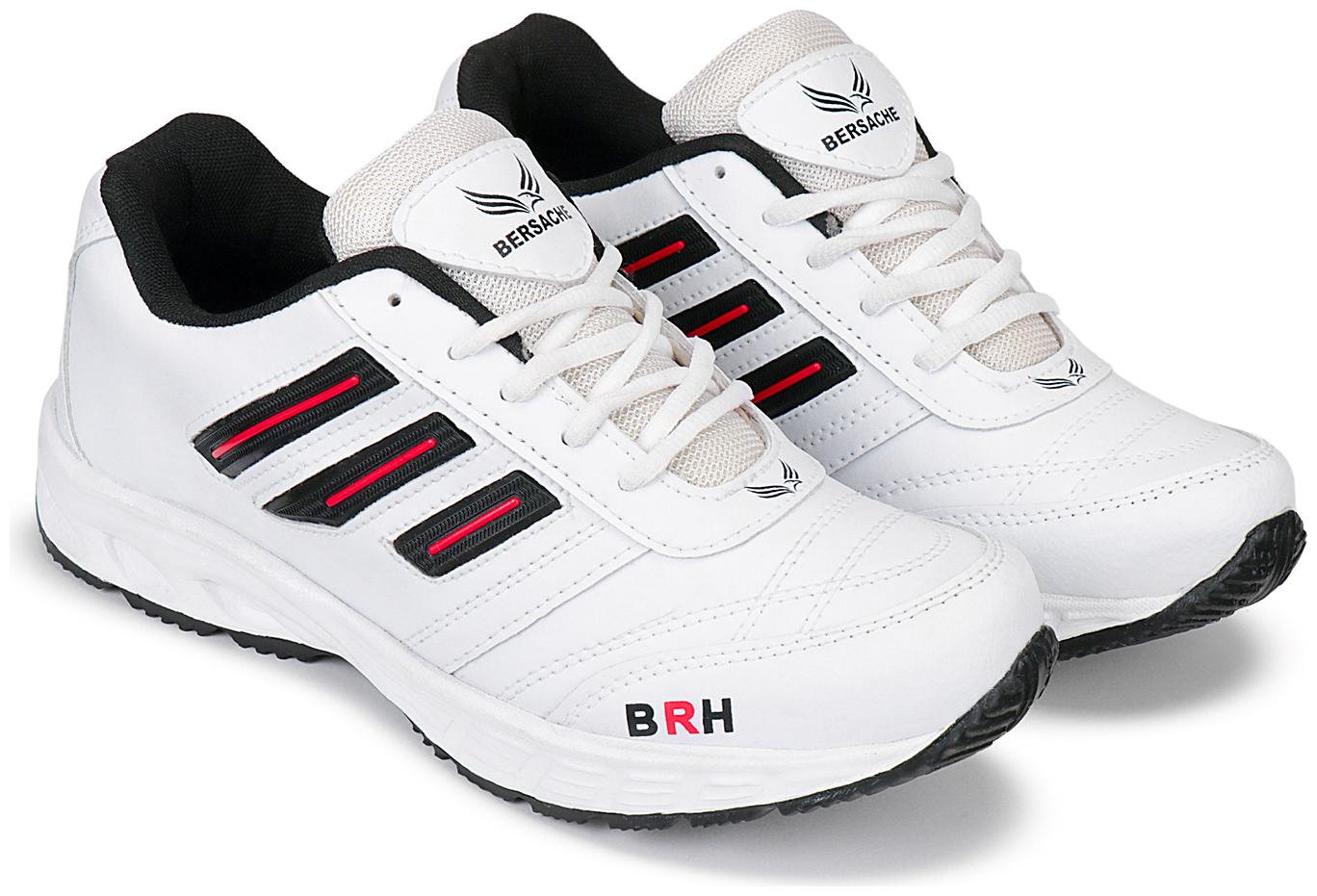 

BERSACHE Men Running Shoes ( White )
