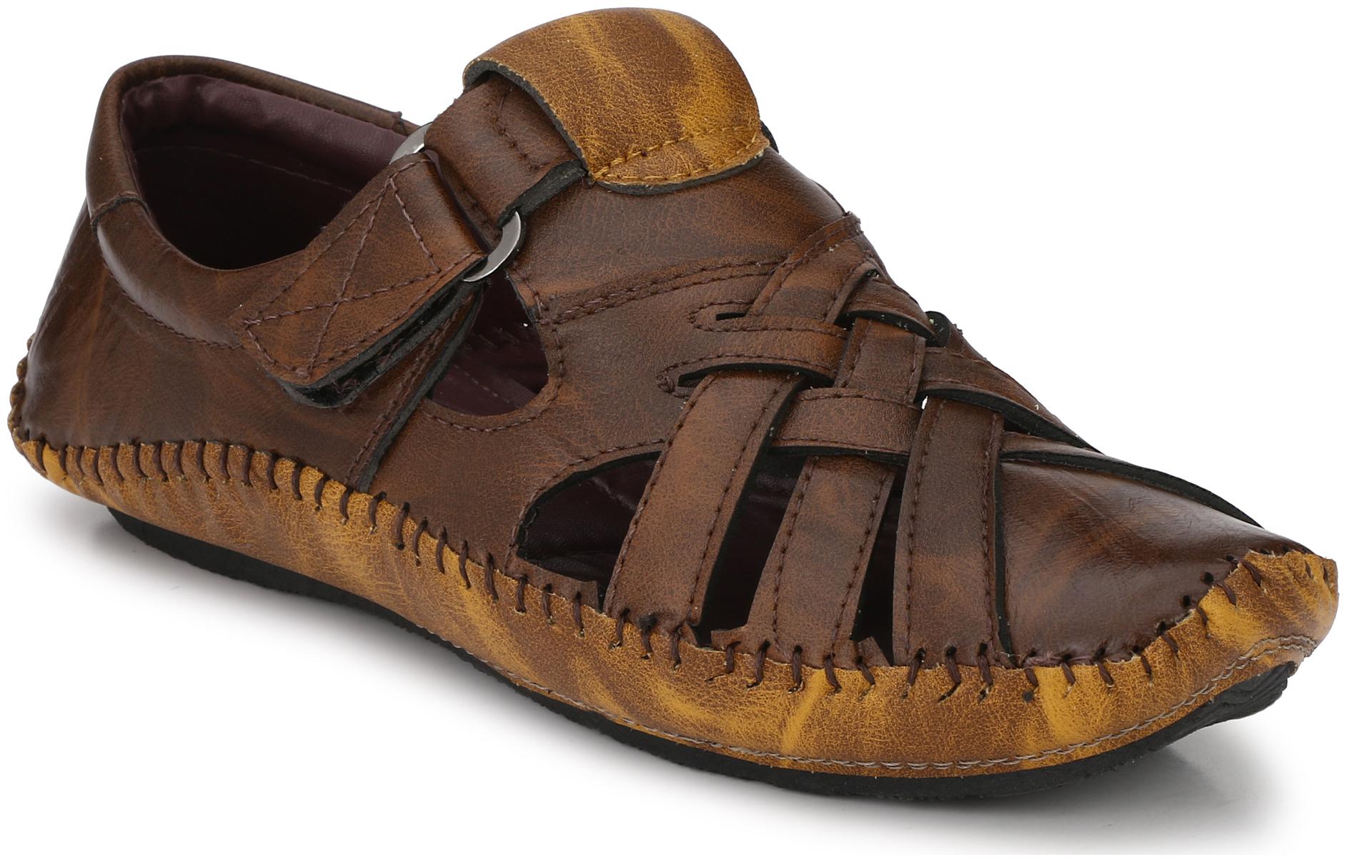 

Big Fox Casual Ethinic Driving Roman Sandals for Men