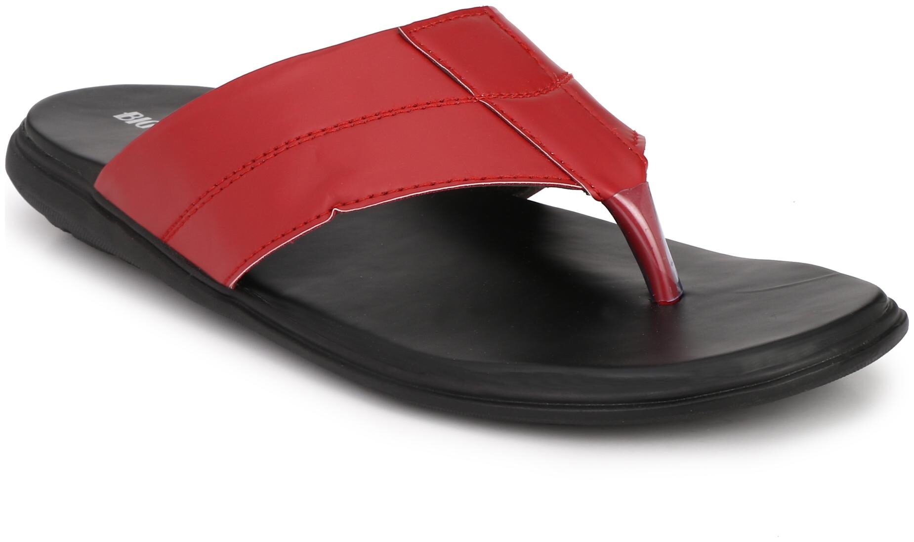 

Big Fox Men s Panelled Thong-Strap Flip Flop Slipper Chappal