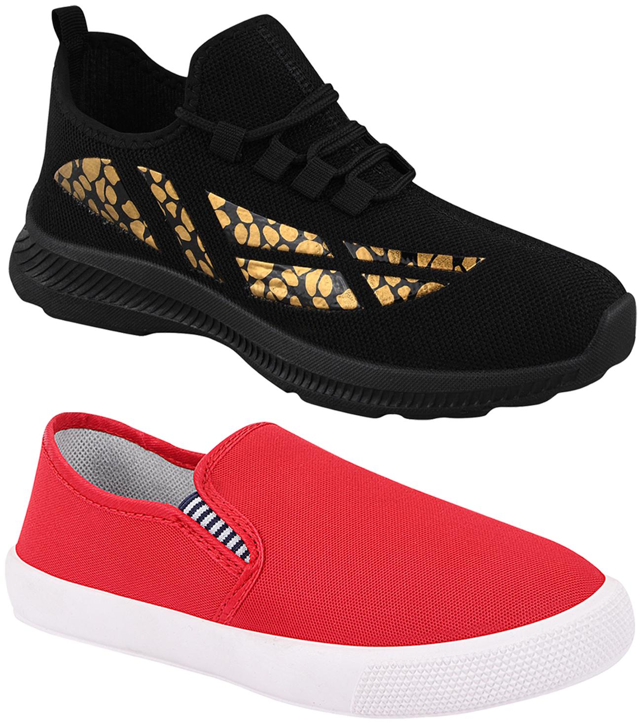 

Birde Men Black Casual Shoes - BRD-436-309-RED