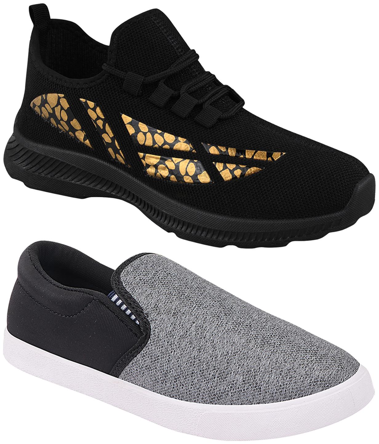 

Birde Men Black Casual Shoes - BRD-436-310-SLVR