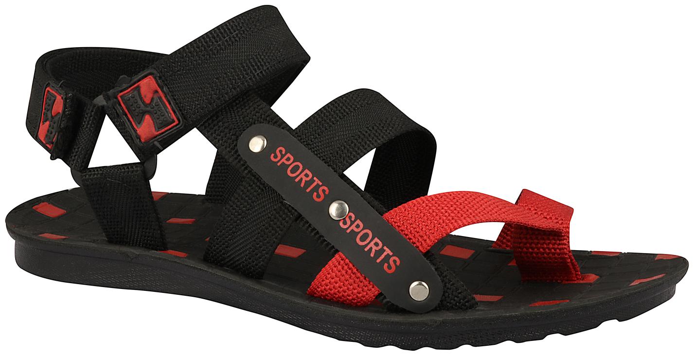 

Birde Black Red Fancy Sandal For Men