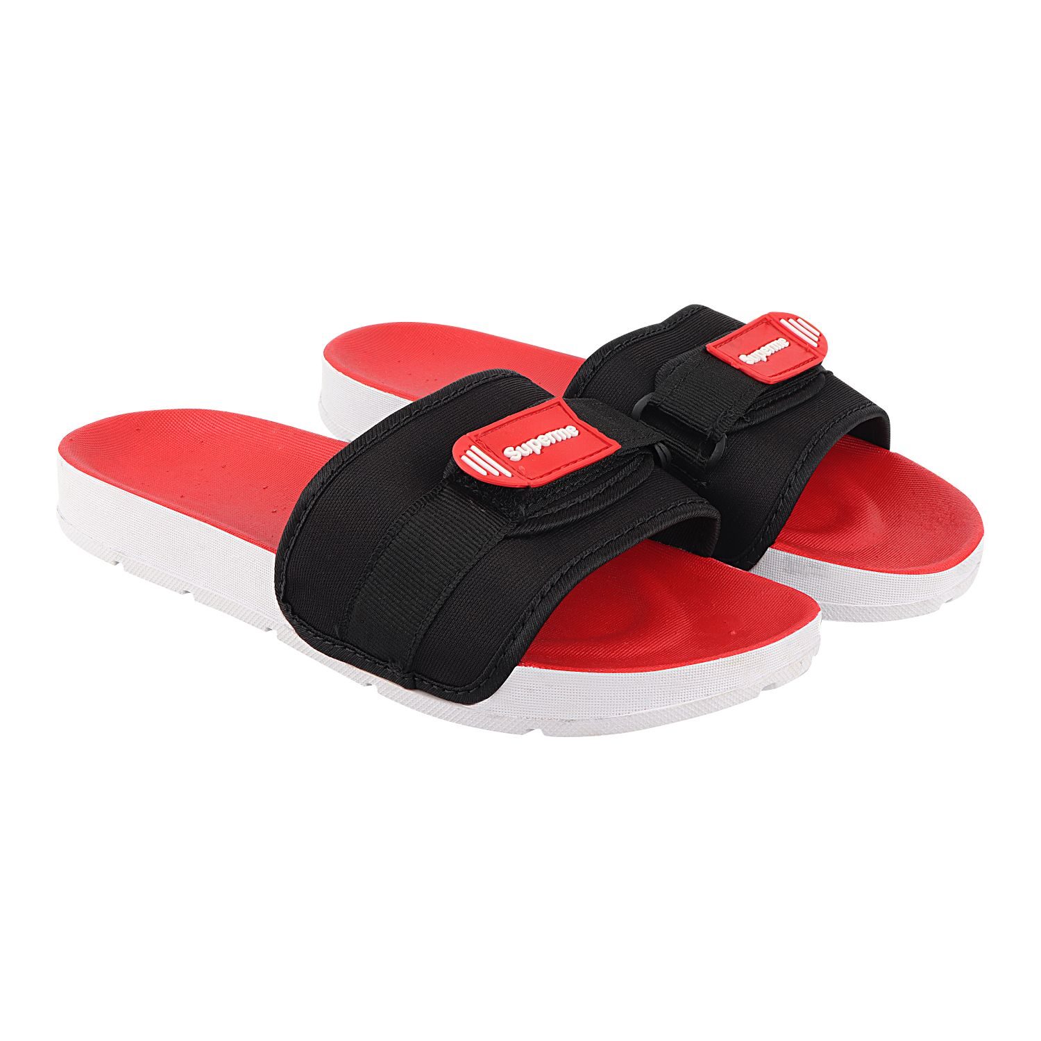 

Birde Canvas Red Slipper For Men