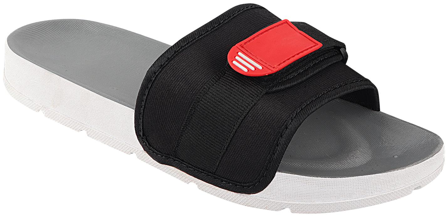 

Birde Men Grey Black Sliders - 1 Pair