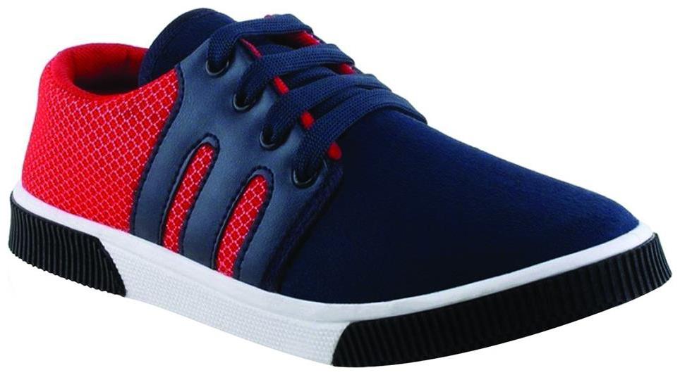 

Birde Blue Red Canvas Lifestyle Casual Shoes For Men