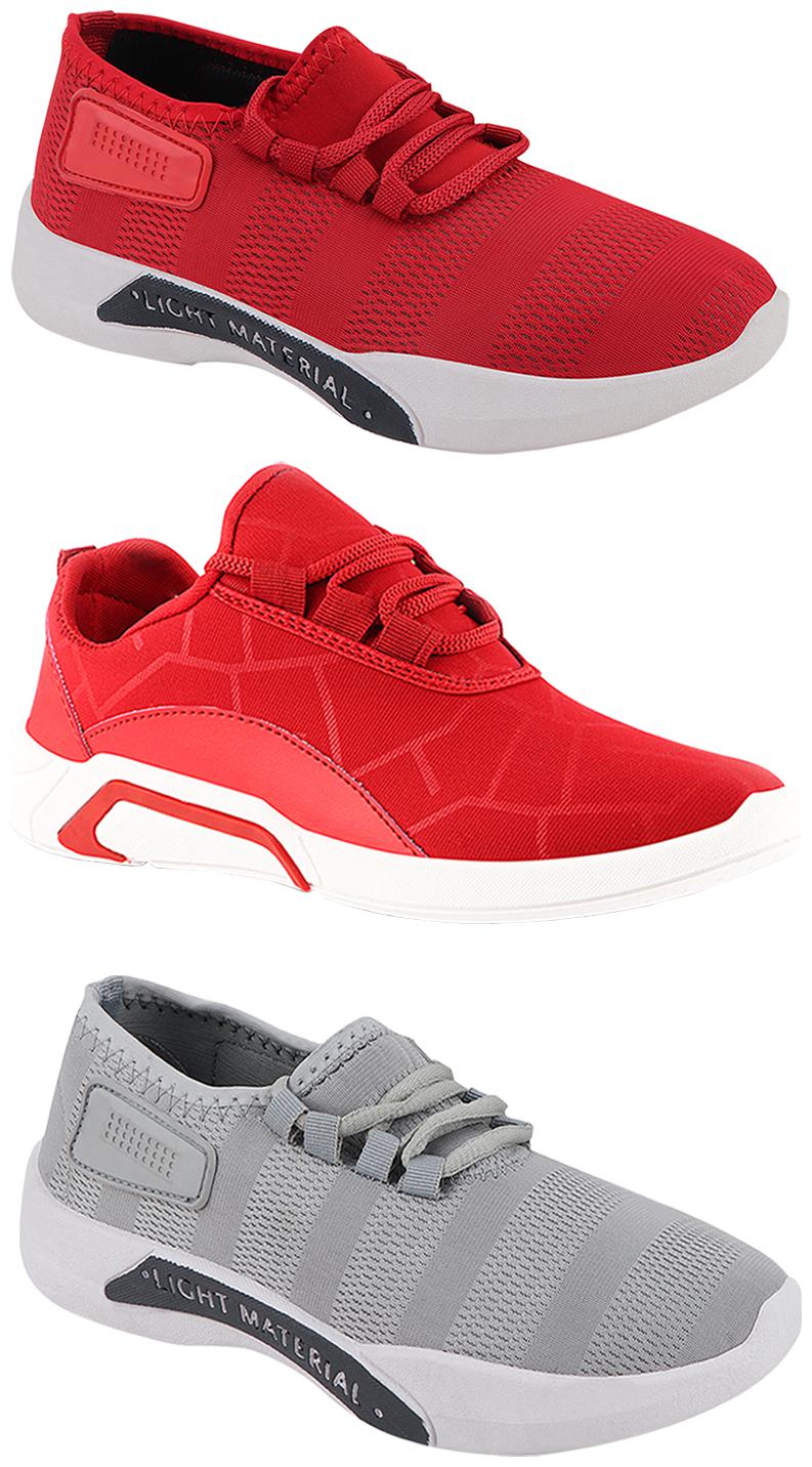 

Birde Men Multi-Color Casual Shoes - BRD-300-RED BRD-301-GRY BRD-301-RD 10
