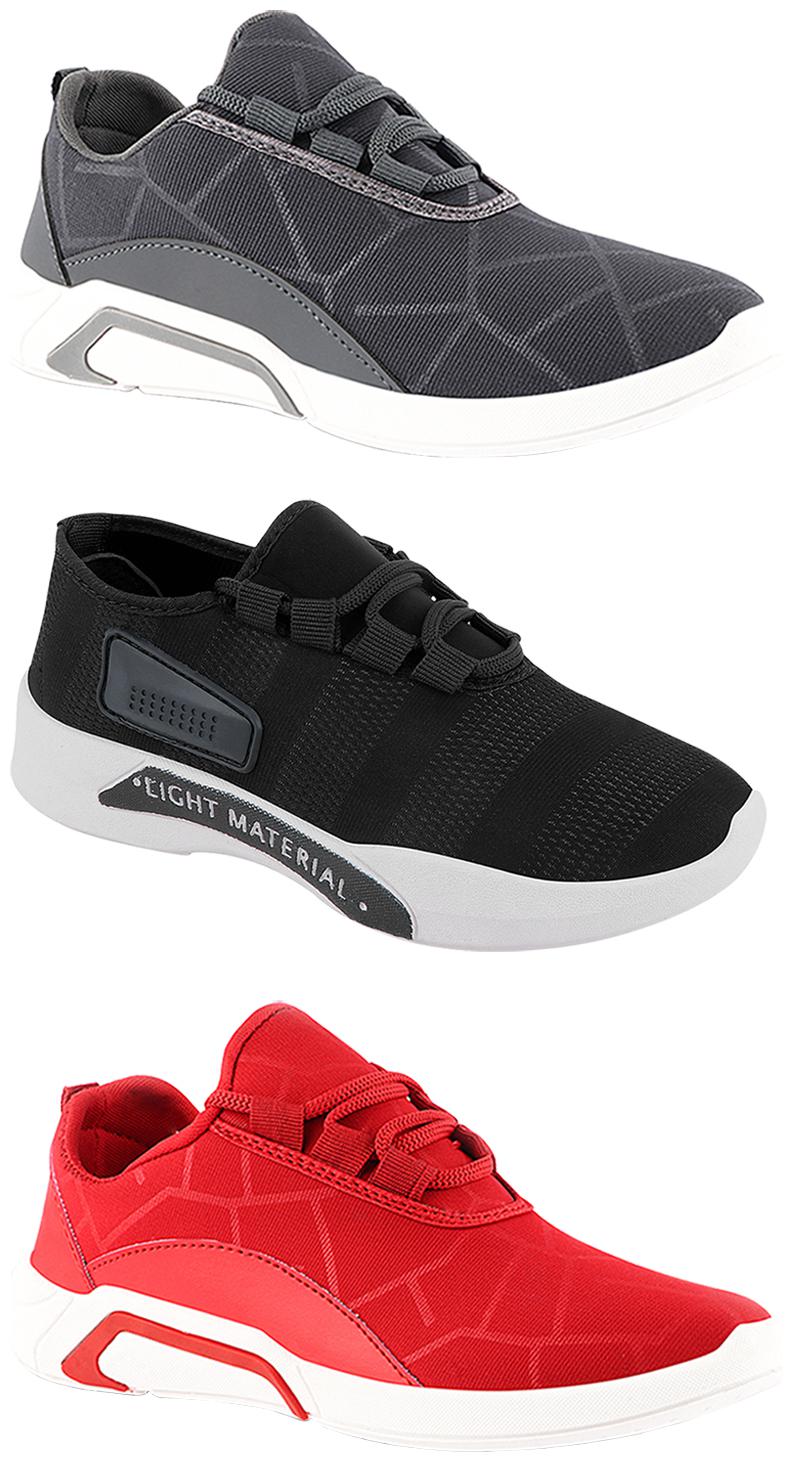 

Birde Men Multi-Color Casual Shoes - BRD-300-GRY BRD-300-RED BRD-301-BLK 9