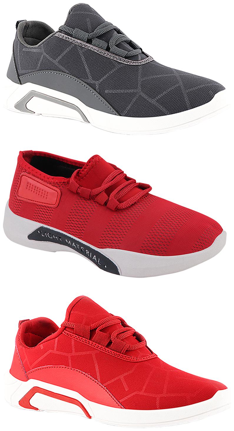 

Birde Men Multi-Color Casual Shoes - BRD-300-GRY BRD-300-RED BRD-301-RD 10