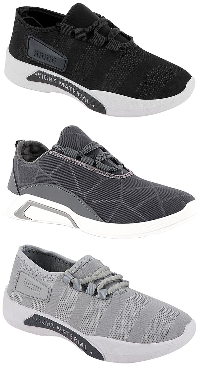 

Birde Men Multi-Color Casual Shoes - BRD-300-GRY BRD-301-BLK BRD-301-GRY 7