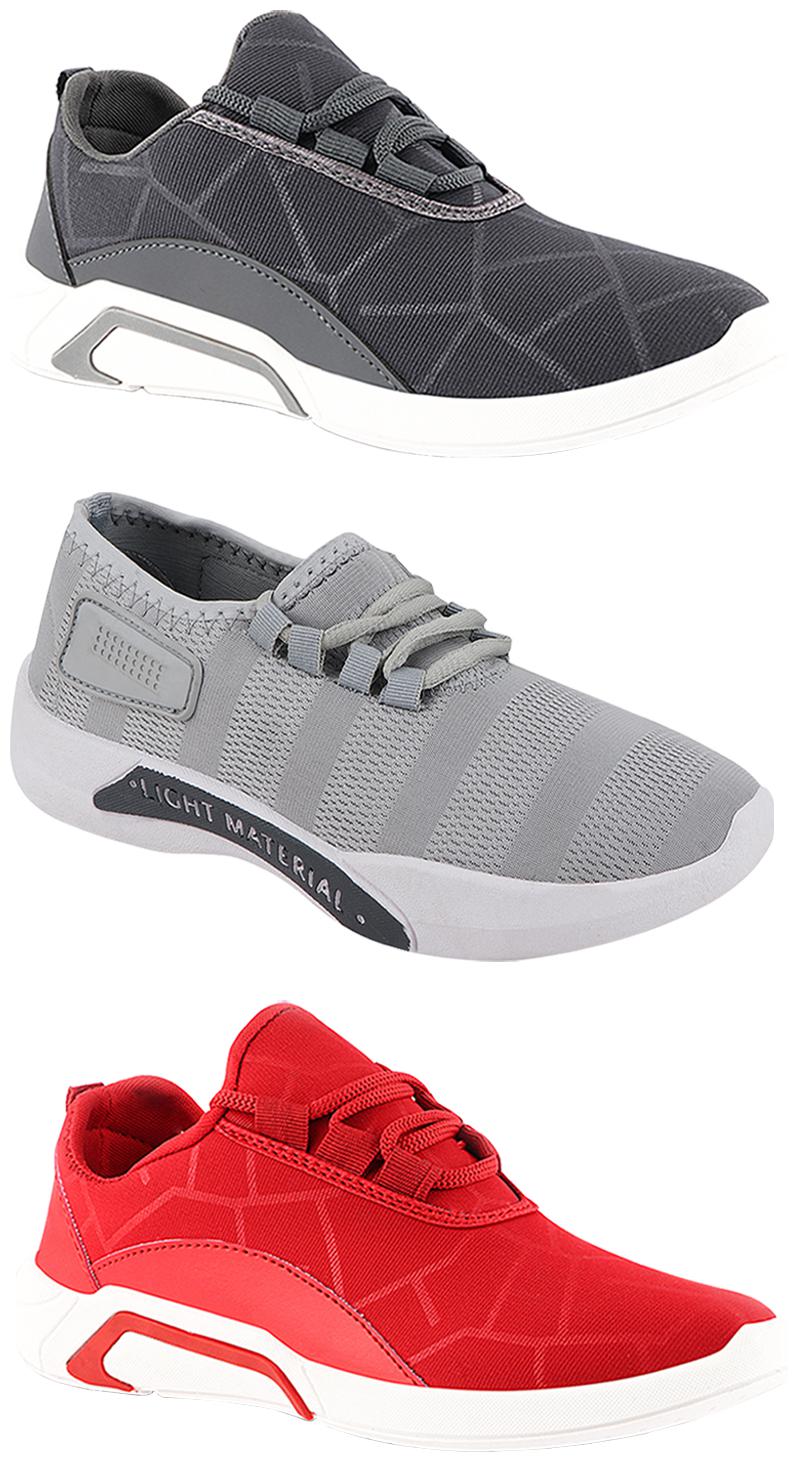 

Birde Men Multi-Color Casual Shoes - BRD-300-GRY BRD-300-RED BRD-301-GRY 7
