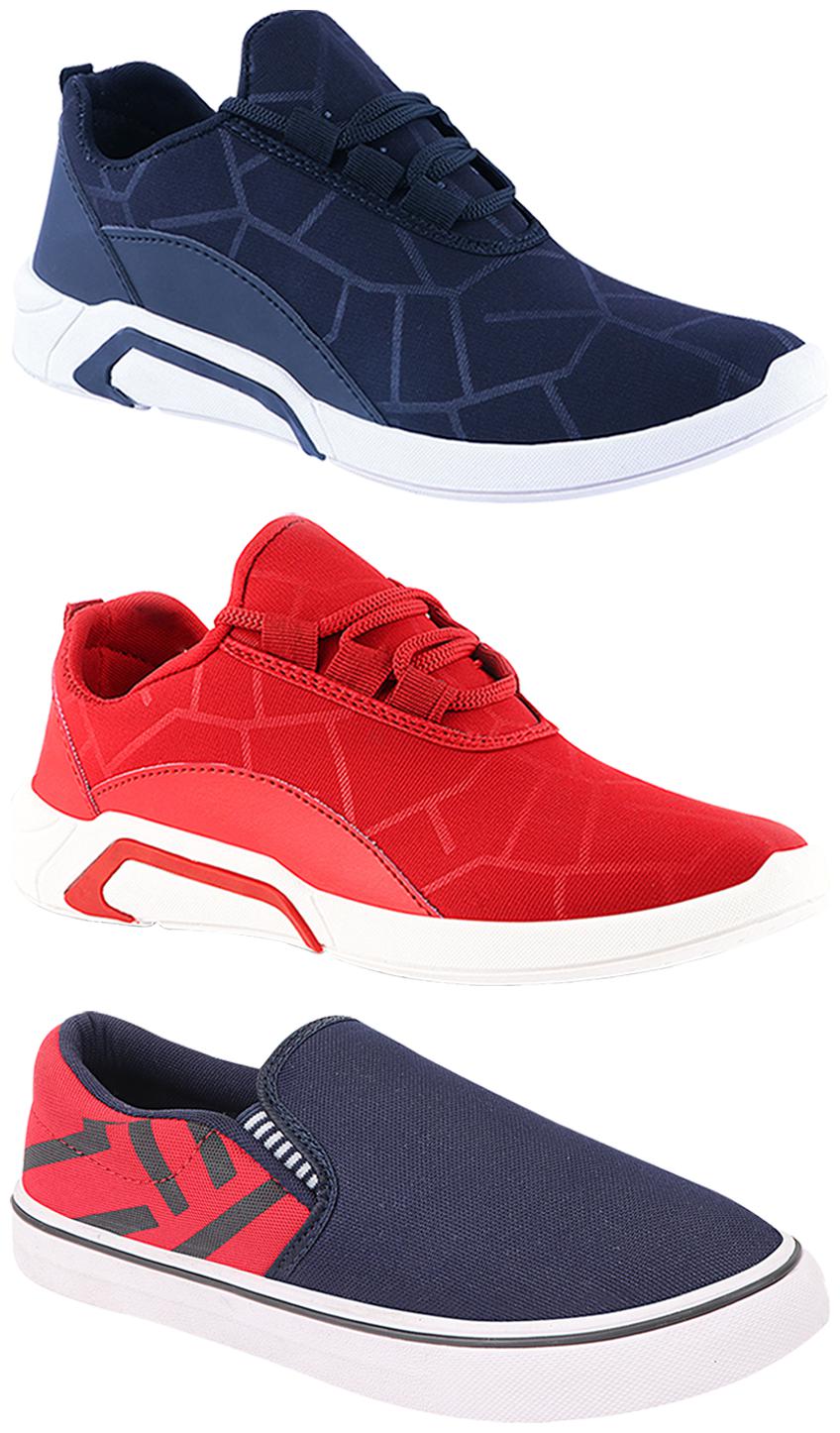 

Birde Men Multi-Color Casual Shoes - BRD-300-BLU-300-RED-308-RED
